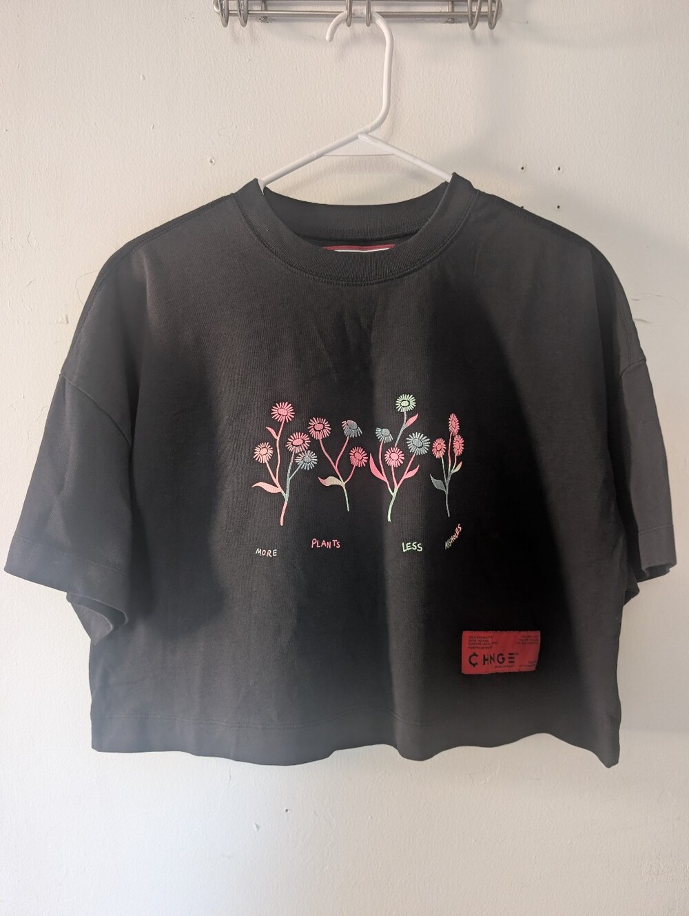 CHNGE "More Plants Less A**holes" Cropped Tee